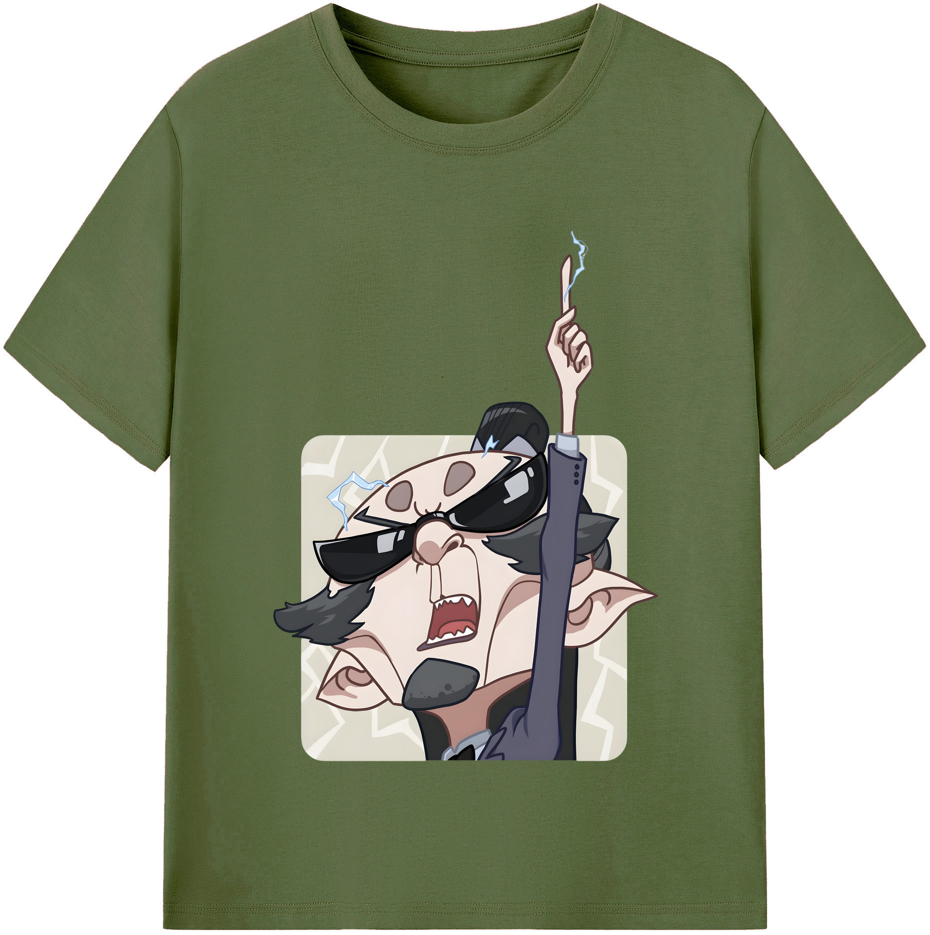 （画像用） Ne Zha 2 ナタ 魔童の大暴れ 綿100％半袖Tシャツ（フロントプリント）